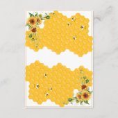 ひまわり蜂の母と蜂の赤ちゃんシャワー エンクロージャーカード (裏面)