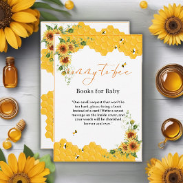ひまわり蜂の母と蜂の赤ちゃんシャワー エンクロージャーカード