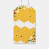 ひまわり蜂の母と蜂の赤ちゃんシャワー ギフトタグ (裏面)