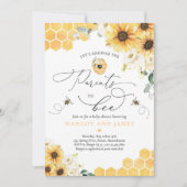 ひまわり蜂の赤ちゃんシャワー親へ 招待状 (正面)