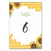 ひまわり蜂はちみつ赤ちゃんシャワー テーブルナンバー (正面)