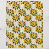 ひまわり蜂スクラップブック紙シート (正面/裏面)