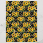 ひまわり蜂スクラップブック紙シート (裏面)