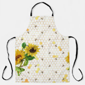 ひまわり蜂ハイブハニカムゴールデンハニー エプロン (正面)