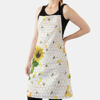 ひまわり蜂ハイブハニカムゴールデンハニー エプロン