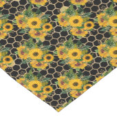 ひまわり蜂ハイブハニカムゴールデン ショートテーブルランナー (コーナー)