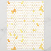 ひまわり蜂ハニカムスクラップブック紙シート (裏面)