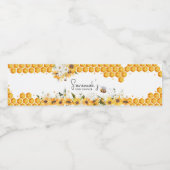 ひまわり蜂ベビーシャワー ペットボトルラベル (シングルラベル)