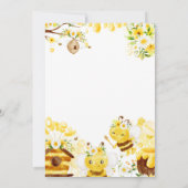 ひまわり蜂ベビーシャワー 招待状 (裏面)