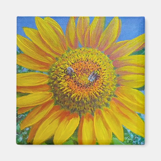 ひまわり蜂マグネット マグネット (正面)