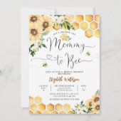 ひまわり蜂ママへビー赤ちゃんシャワー 招待状 (正面)