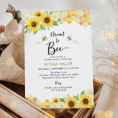ひまわり蜂蜜ビーブライダルシャワー 招待状
