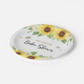 ひまわり蜂蜜ビー赤ちゃんシャワー ペーパープレート (アングル)