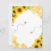 ひまわり蜂蜜ビー赤ちゃんシャワー 招待状 (裏面)