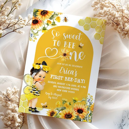 ひまわり蜂蜜メキシコ初のミツバチの日誕生日 招待状