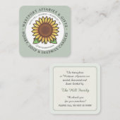 ひまわり蜂蜜&ハイブ製品の名刺 スクエア名刺 (正面/裏面)