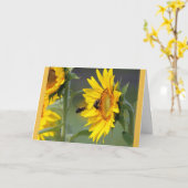 ひまわり蜂誕生日カード カード (黄色い花)