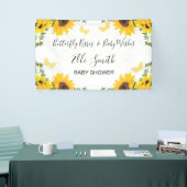 ひまわり蝶のキスベビーがベビーシャワーを希望 横断幕 (トレードショー)