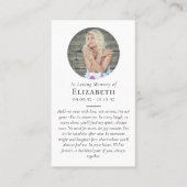 ひまわり蝶の詩記念葬式カード コーリングカード (正面)