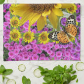 ひまわり蝶キッチンタオル キッチンタオル (折り畳み)