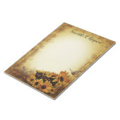 ひまわり蝶メモ帳 ノートパッド (アングル)