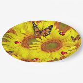 ひまわり蝶レディーバグペーパープレート ペーパープレート (アングル)