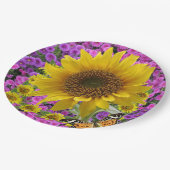 ひまわり蝶紙プレート ペーパープレート (アングル)