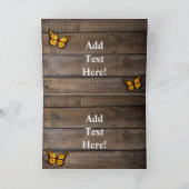 ひまわり蝶素朴バーンドボードノートカード ノートカード (内部)