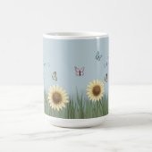 ひまわり蝶花 コーヒーマグカップ (中央)