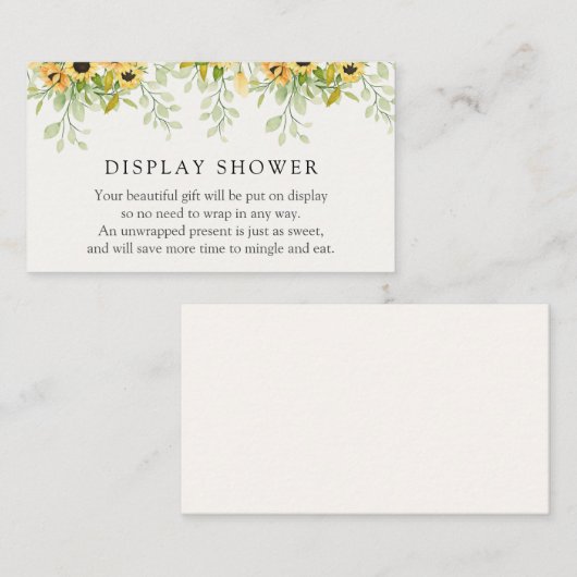 ひまわり表示シャワーエンクロージャカード エンクロージャーカード (正面/裏面)