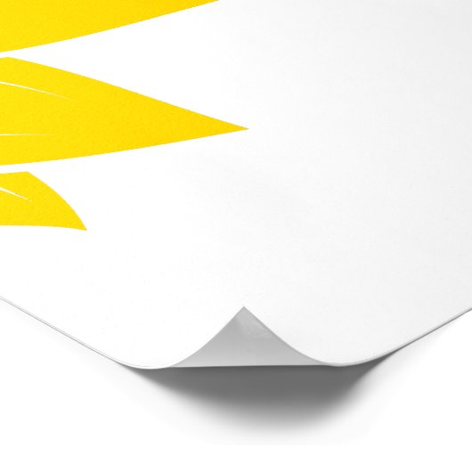 ひまわり言葉であるアートウクライナの色が大きい ポスター (角)