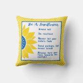 ひまわり言葉であるアートウクライナの色 クッション (裏面)