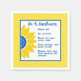 ひまわり言葉であるアートウクライナの色 スタンダードカクテルナプキン