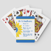 ひまわり言葉であるアートウクライナの色 トランプ (裏面)