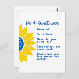 ひまわり言葉であるアートウクライナの色 ポストカード