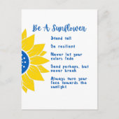 ひまわり言葉であるアートウクライナの色 ポストカード (正面)