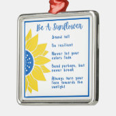 ひまわり言葉であるアートウクライナの色 メタルオーナメント (左)