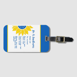 ひまわり言葉であるアートウクライナの色 ラゲッジタグ