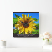 ひまわり詩 スクエア壁時計 (ホーム)
