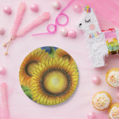 ひまわり誕生日ウェディングパーティー紙プレート ペーパープレート (パーティー)