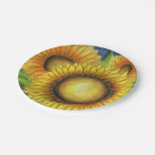 ひまわり誕生日ウェディングパーティー紙プレート ペーパープレート (アングル)