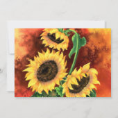 ひまわり誕生日カード絵画-'s (裏面)