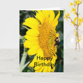 ひまわり誕生日カード カード (黄色い花)