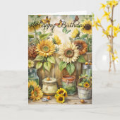 ひまわり誕生日カード カード (黄色い花)