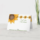 ひまわり誕生日カード カード (裏面)