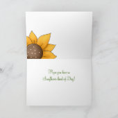 ひまわり誕生日カード カード (内部)