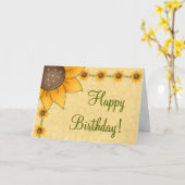 ひまわり誕生日カード カード (黄色い花)