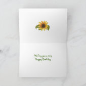 ひまわり誕生日カード カード (内部)