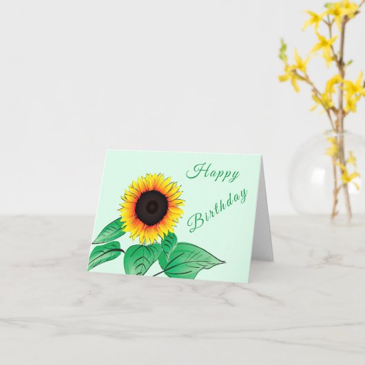 ひまわり誕生日カード カード (黄色い花)