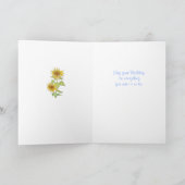 ひまわり誕生日カード カード (内部)